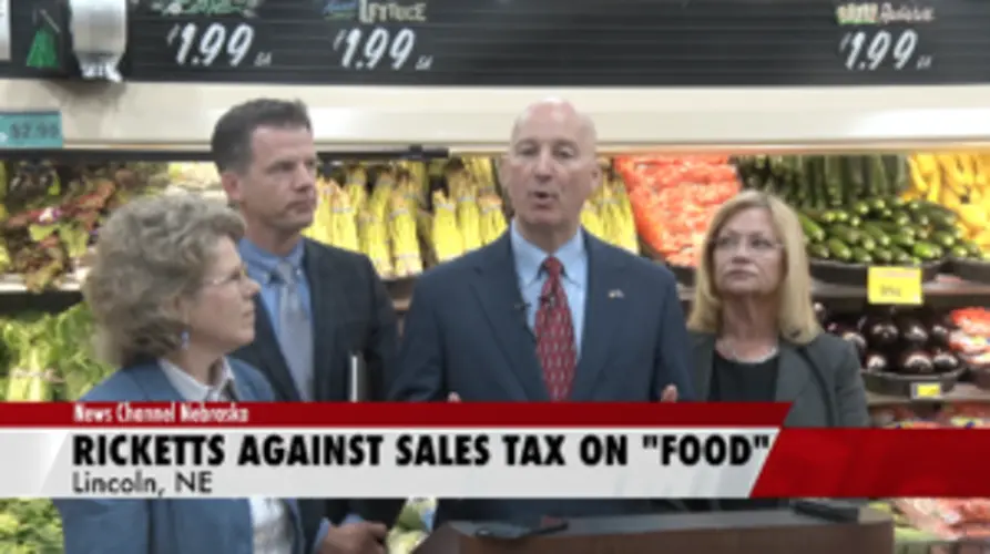 Ricketts Voices Opposition to Sales Tax Aimed at Candy, Pop and Bottled Water
