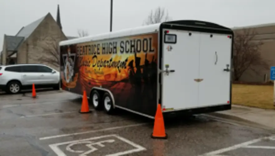 Stuffing the Band Trailer….For Flood Victims