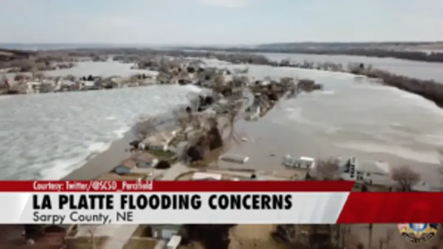 Aerial views show flooding on Hanson and Chris Lakes