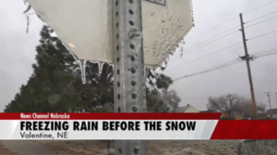 Valentine starts to see freezing rain