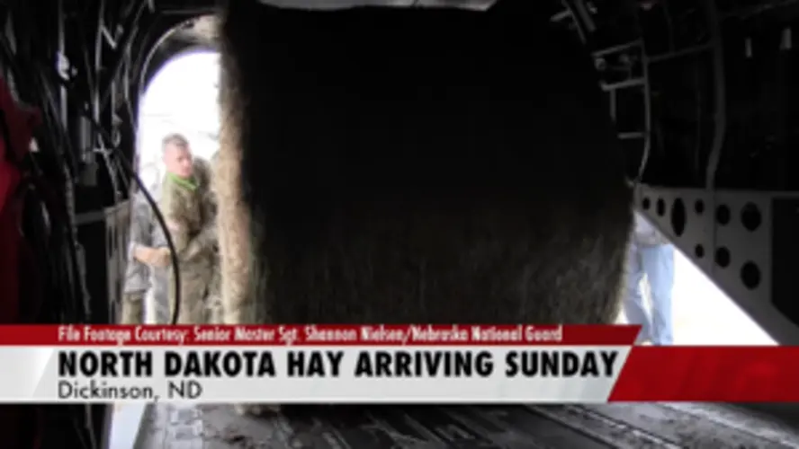 9 trucks filled with donated hay heading for Nebraska