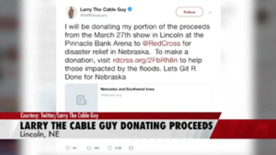 Larry the Cable Guy to donate all proceeds from Lincoln show to Red Cross