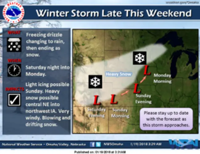 Sunday storm could deliver 4 to 7 inches and ice