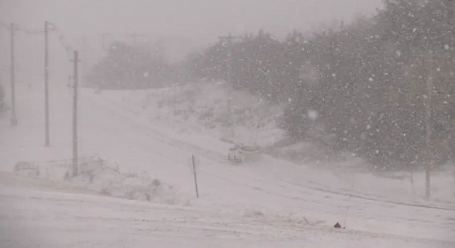 Blowing Snow Causing Difficult Driving Conditions