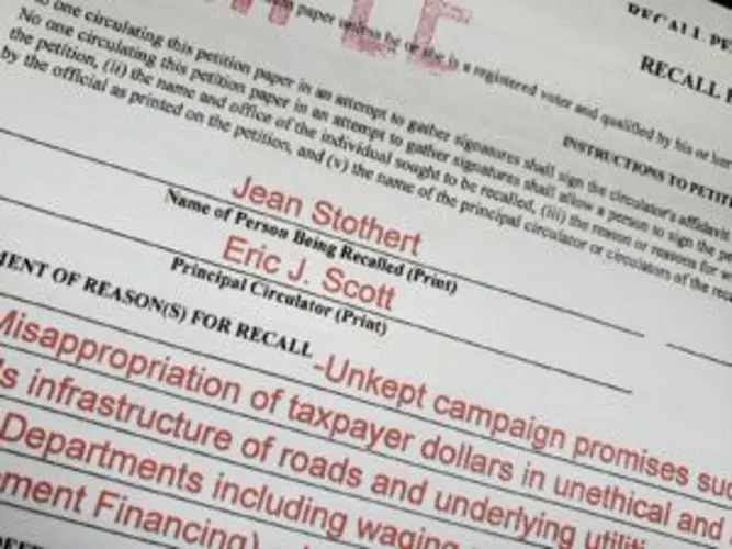 Stothert Recallers Regroup Following 'Unfortunate' Rally Cancellation