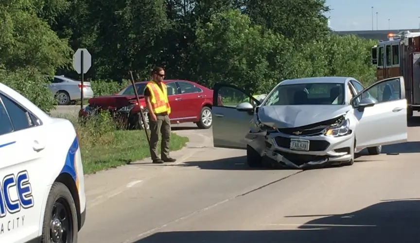 Cars Collide At Walmart Entrance