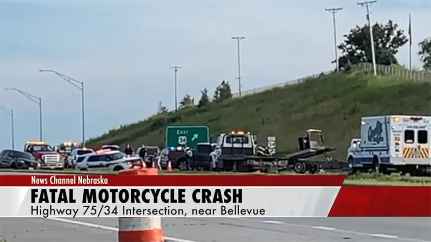 Fatal motorcycle crash near Bellevue