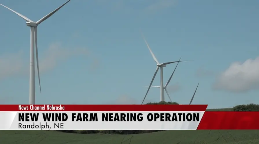 Sholes Wind Farm south of Randolph close to being operational