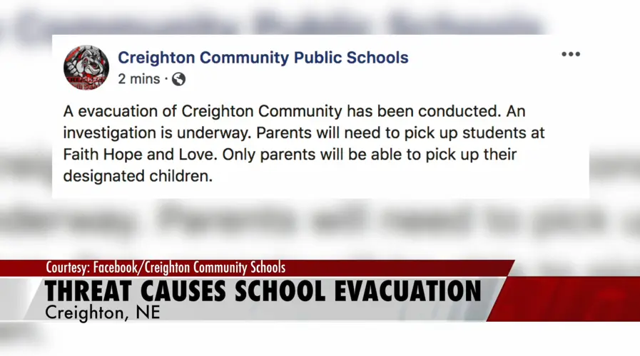 Evacuation ordered at Creighton Community Public Schools