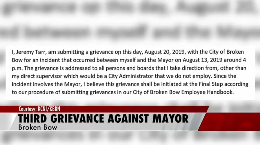 New Grievance Filed Against Broken Bow Mayor