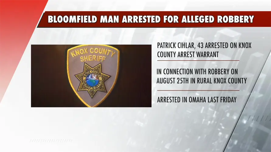 Bloomfield man arrested for robbery