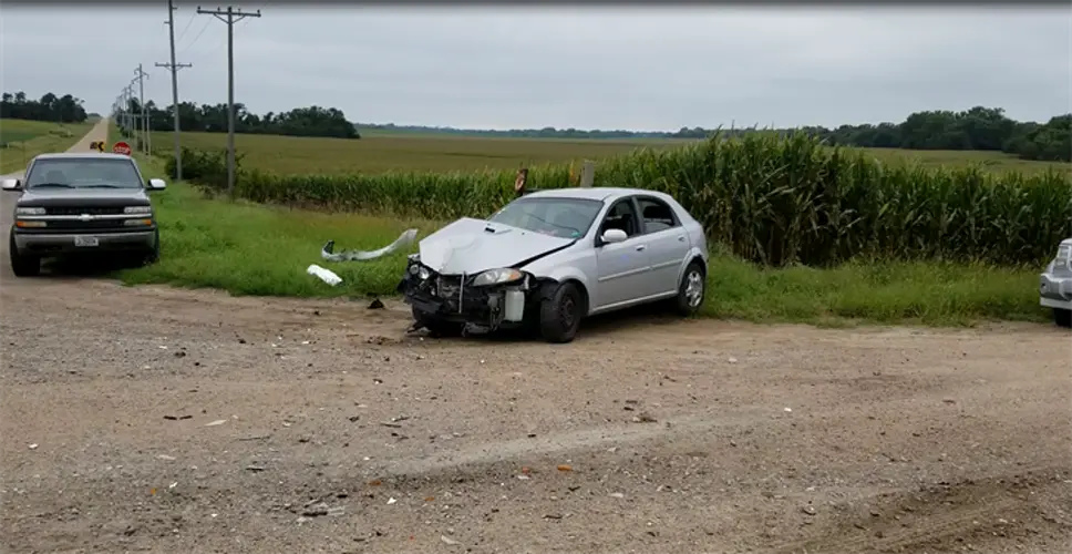 Collision at Gravel Intersection North of Beatrice, Causes Minor Injury