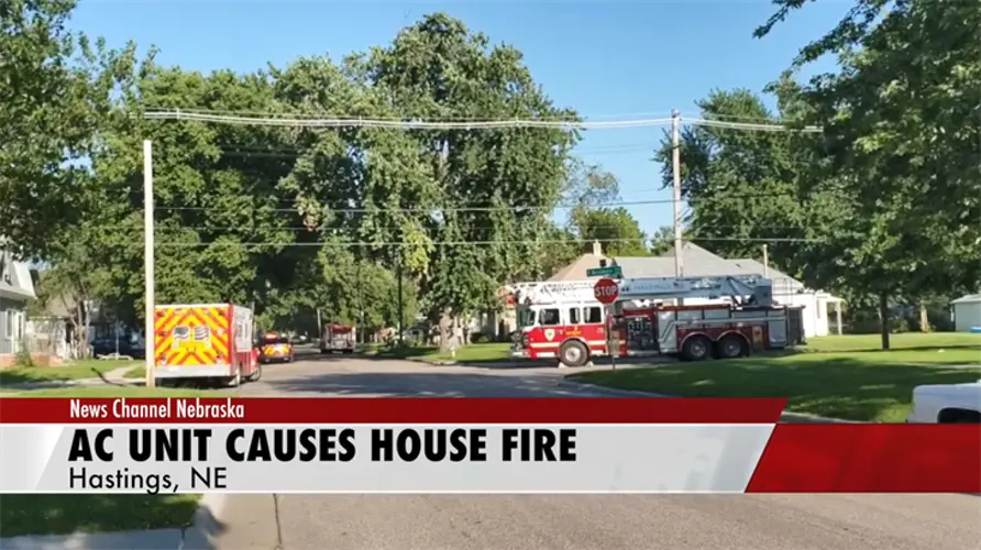 AC unit causes Hastings house fire
