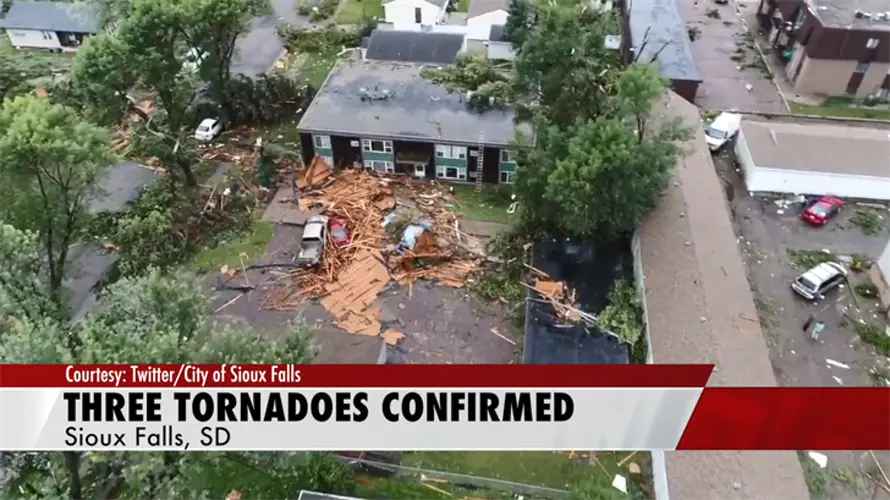 Three Tornadoes Confirmed in Sioux Falls