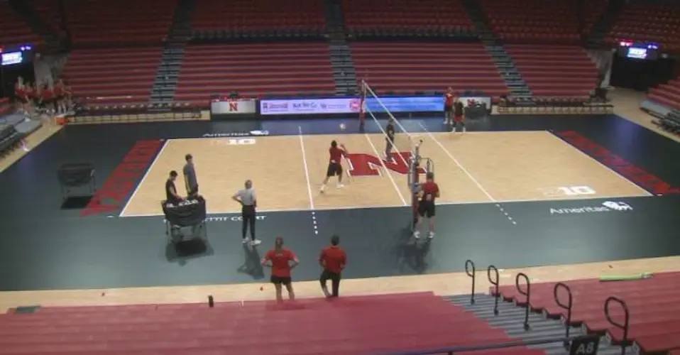 Nebraska volleyball unveils new black court