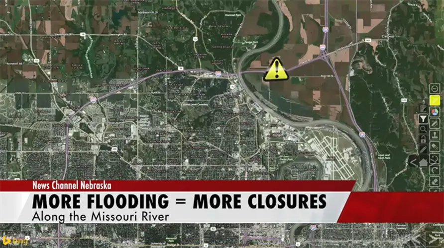 Road Closures along Missouri River