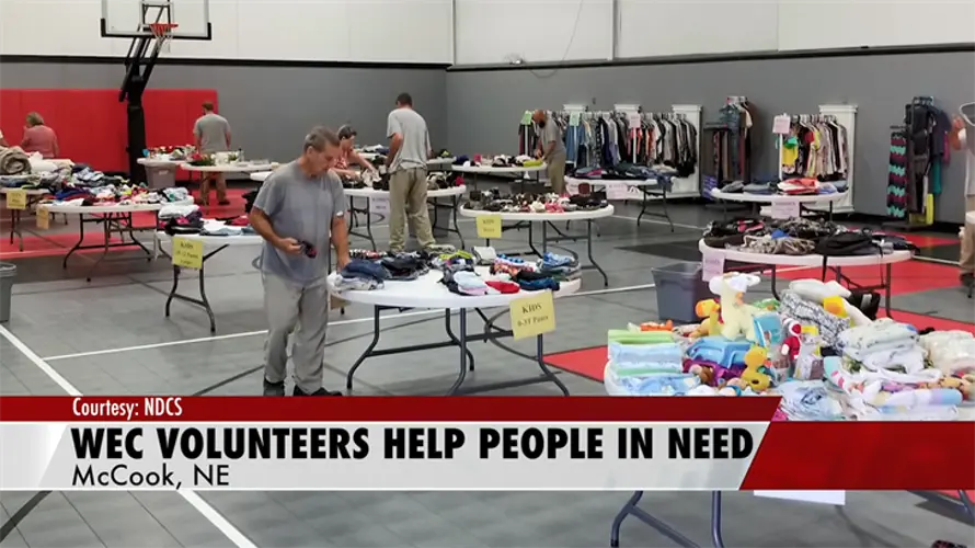 Volunteers from McCook Work Ethic Camp help people in need