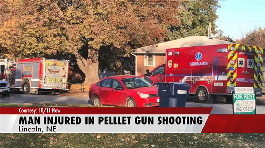 Man taken to hospital after being shot in the face with a pellet gun