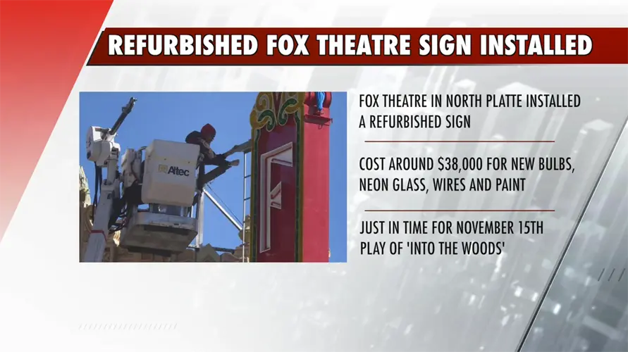 Refurbished Fox sign installed