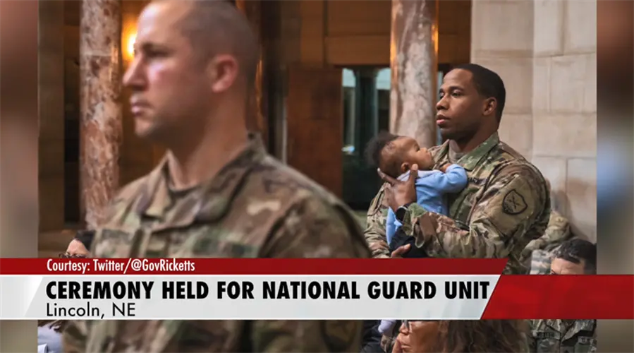Departure Ceremony For NE National Guard Unit
