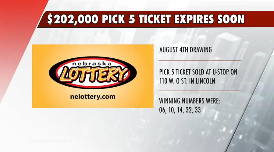 Nebraska Pick 5 Jackpot winning ticket sold in Lincoln expires soon