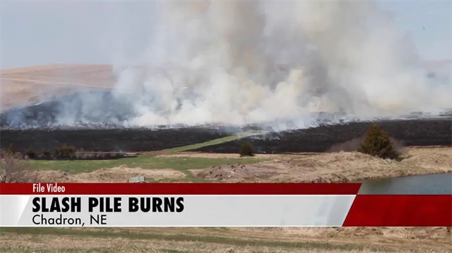 US Forest Service Burning Slash Piles South Of Chadron Today