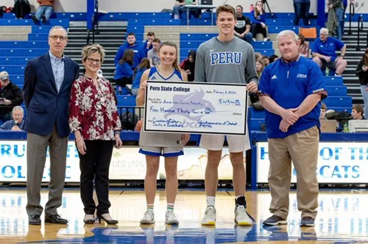 Peru State Basketball Teams and PASA Supported Coaches V Cancer on January 27