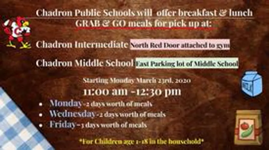 Chadron Schools Offering "Grab And Go" Breakfast And Lunch At 2 Pickup Points