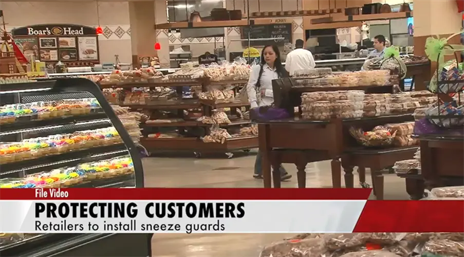 Retailers to install sneeze guards