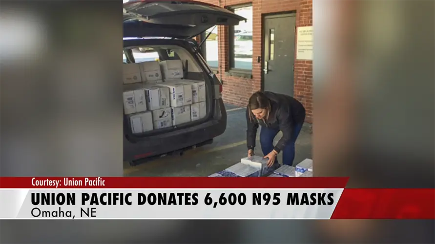 Union Pacific donates 6,600 masks to Nebraska Medicine