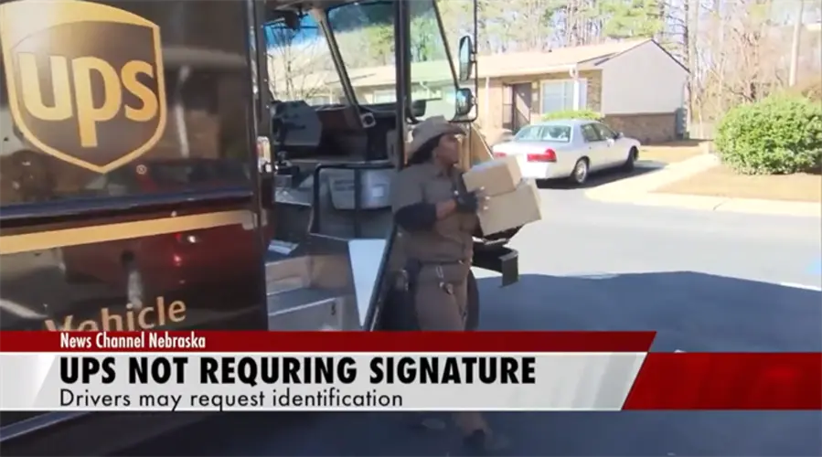 UPS No longer requiring signature