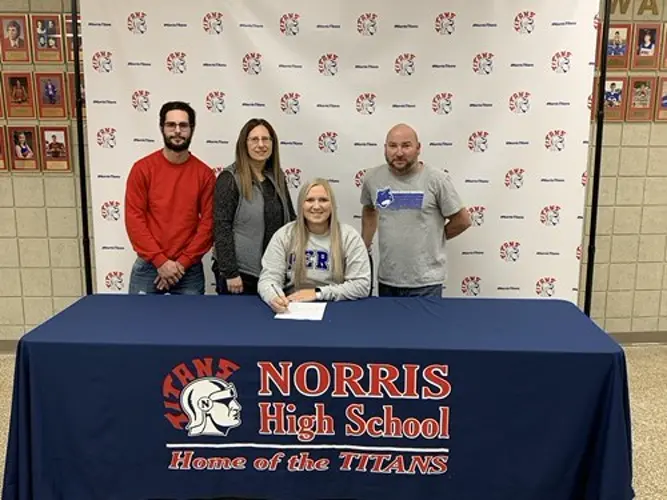 Norris Titan Jerica German Signs with Peru State Softball