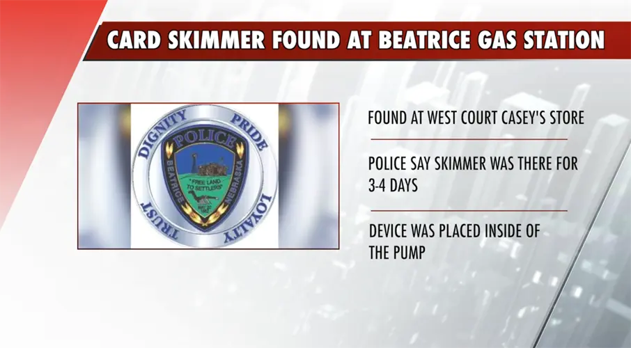 Card skimmer found at Caseys General Store in Beatrice