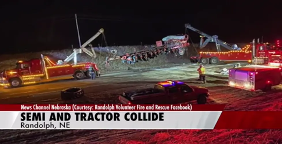 Randolph semi accident sends one to hospital