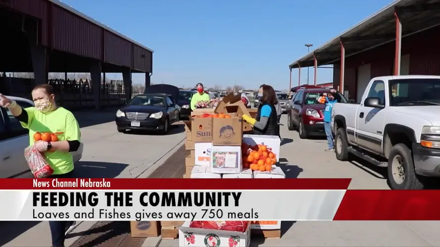 Loaves and Fishes passes out meals at Fonner Park