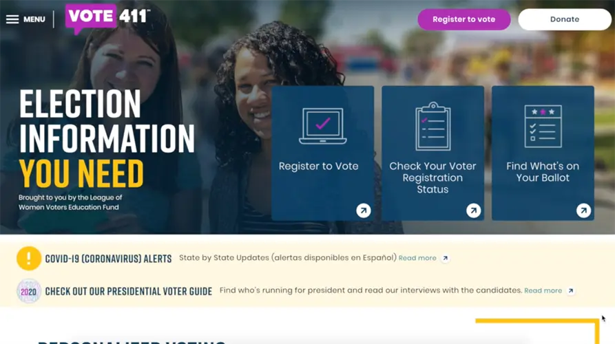 League of Women Voters launch Vote411 guide