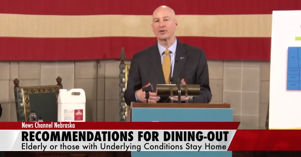 Gov. Ricketts: Don't dine out if you're Elderly or have Underlying Health Conditions