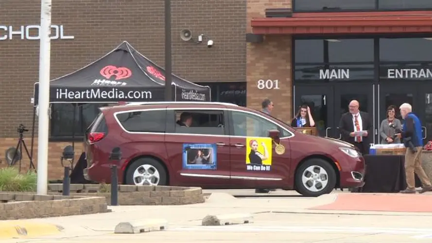 Ogallala seniors receive diplomas in drive thru ceremony