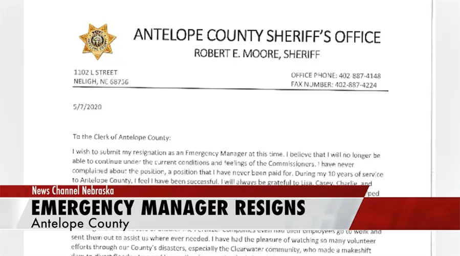 Antelope County Emergency Manager Resigns