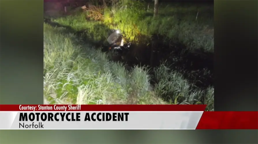 Hoskins man hospitalized after motorcycle accident
