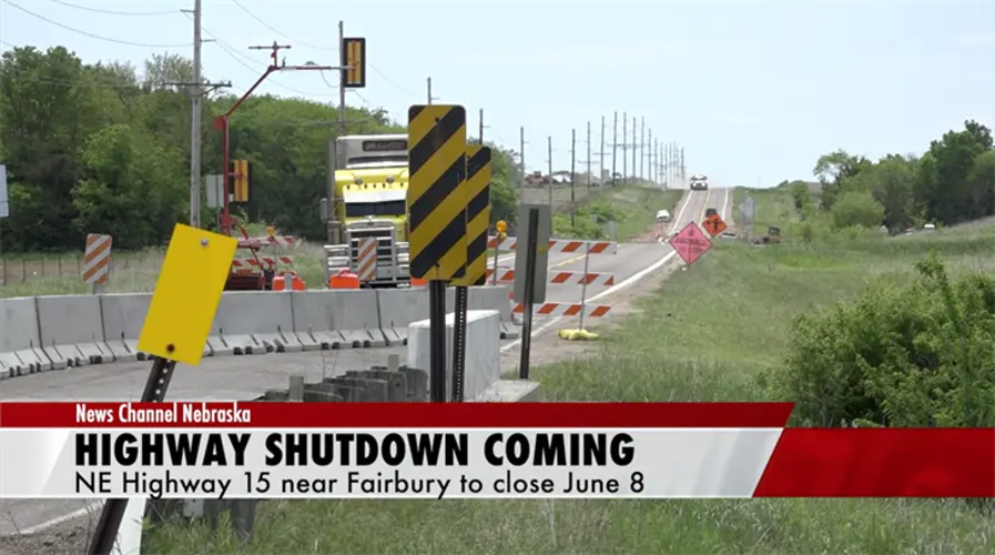 Highway 15 near Fairbury to shut down for 45 days starting June 8