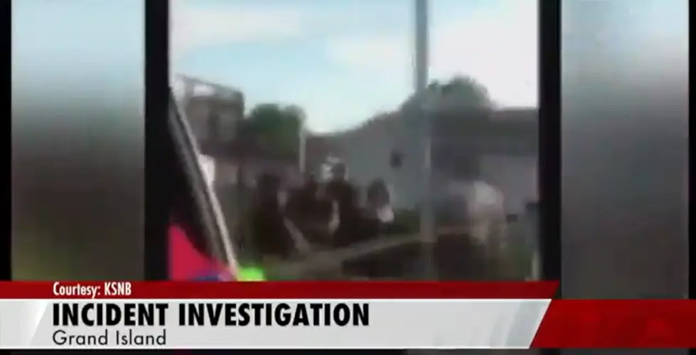 GI police investigating suspects who sprayed liquid at Sunday protesters