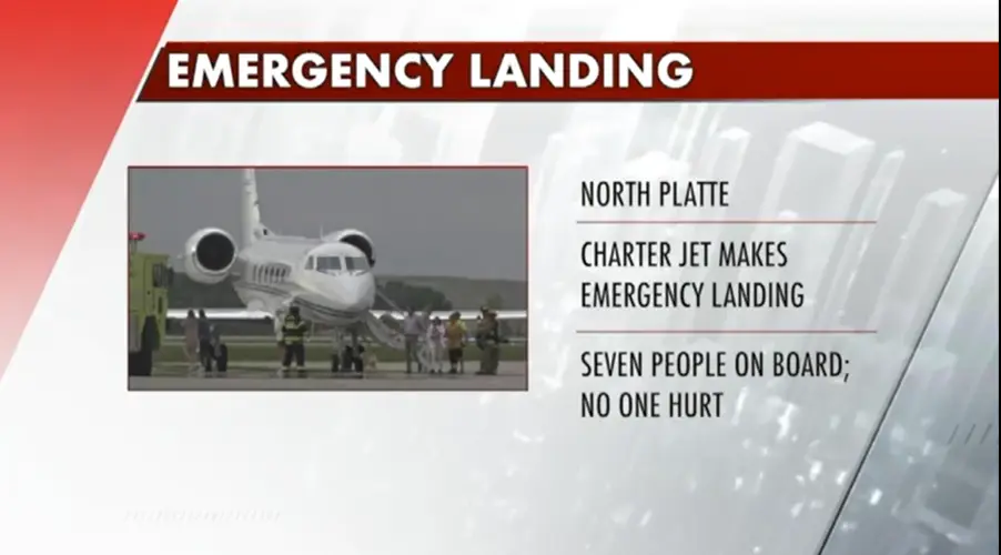 Private charter jet makes emergency landing at North Platte Airport