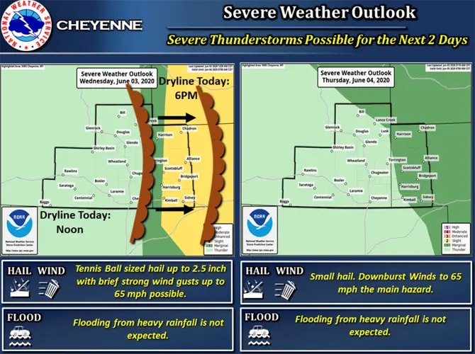 Severe weather possible over Nebraska Panhandle Wednesday