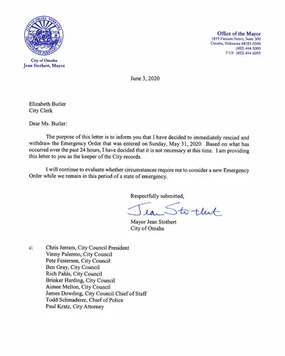 Omaha Mayor: No Curfew Necessary "At This Time"
