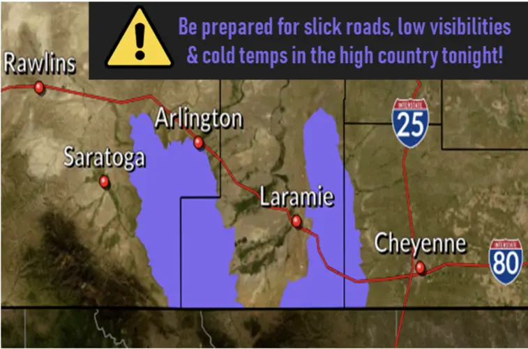 Winter Weather Advisory issued for SE Wyoming, strong winds expected in Panhandle
