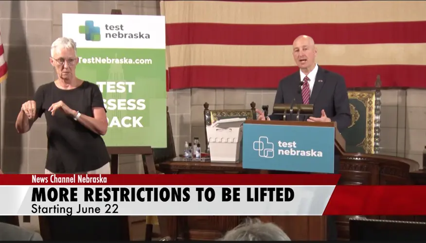 Gov. Ricketts easing virus restrictions in Nebraska