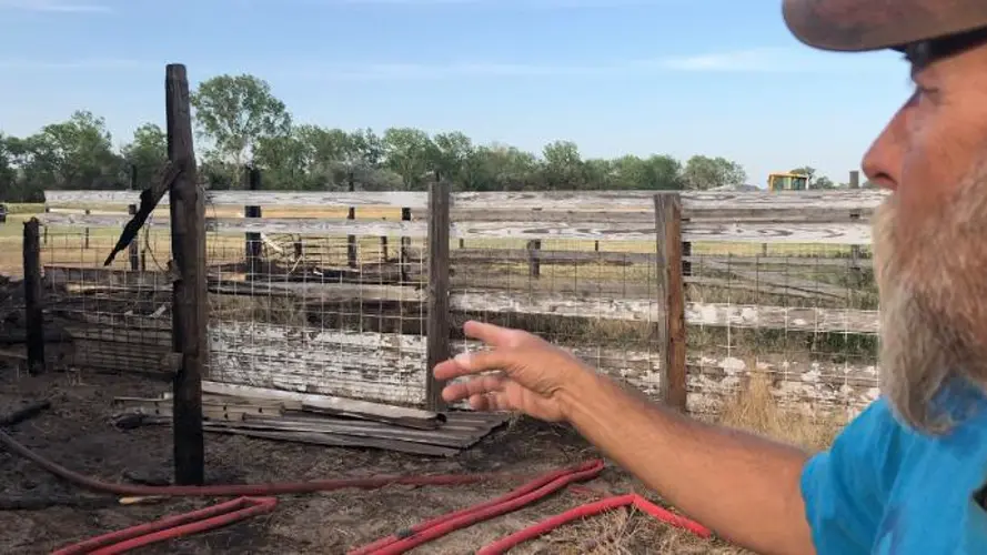 Fire crews and landowners fight fire near Hershey