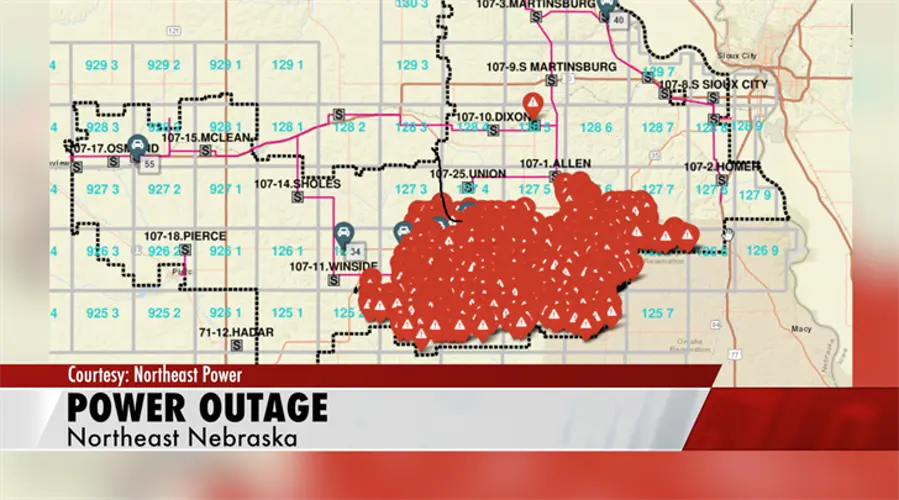 Power Outage Reported In Northeast Nebraska