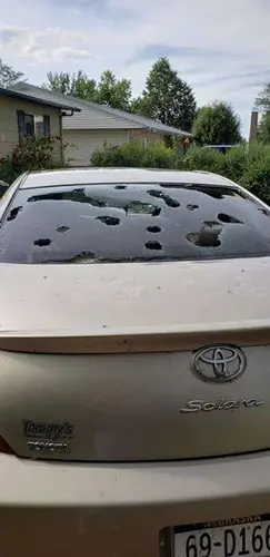 Crawford reports hail damage